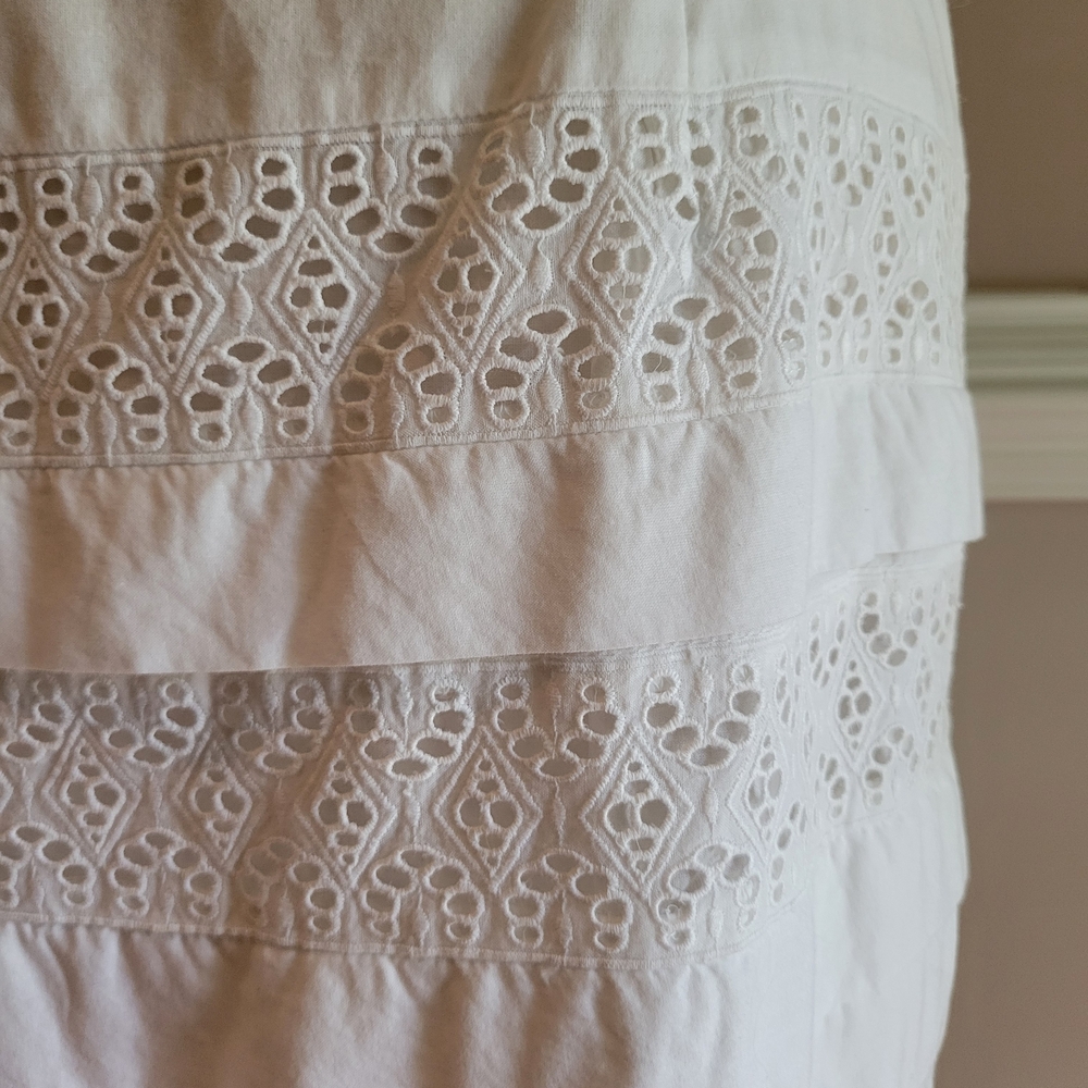 GAP White Tiered Pencil Skirt Resort Wear - Picture 3 of 4